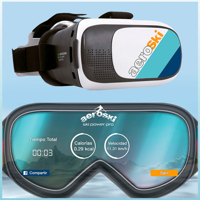AEROSKI: Con su exclusivo Visor 3D vivirás la experiencia más realista de esquiar sobre nieve