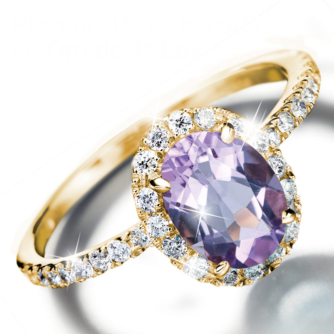 Anillo ROSA DE FRANCIA: 1 gran Amatista “Rosa de Francia” talla oval
