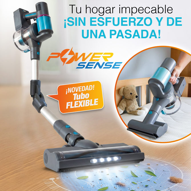 Aspirador Inteligente POWER SENSE: Motor ciclónico BLCD de 250 W