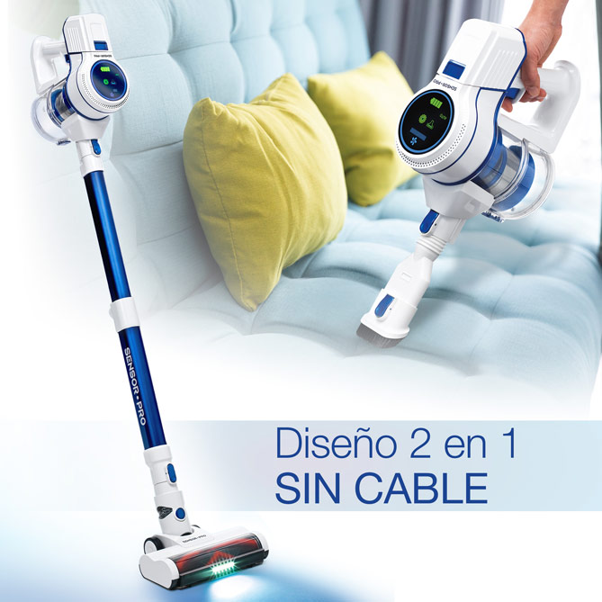 Aspirador Inteligente SENSOR PRO: aspira un piso de hasta 150m2 en una sola sesión