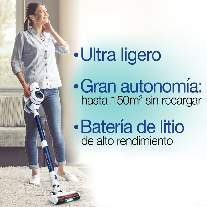 Aspirador Inteligente SENSOR PRO: Cabezal Flexible con Luz LED