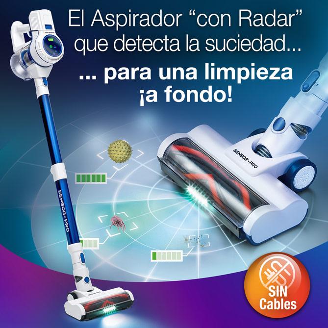 Aspirador Inteligente SENSOR PRO: El Aspirador SIN CABLE que actúa como un Radar