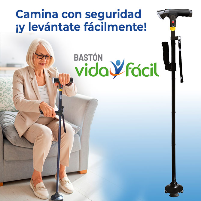 Bastón VIDA FÁCIL: diseñado para ofrecerte un apoyo firme y estable en cada paso