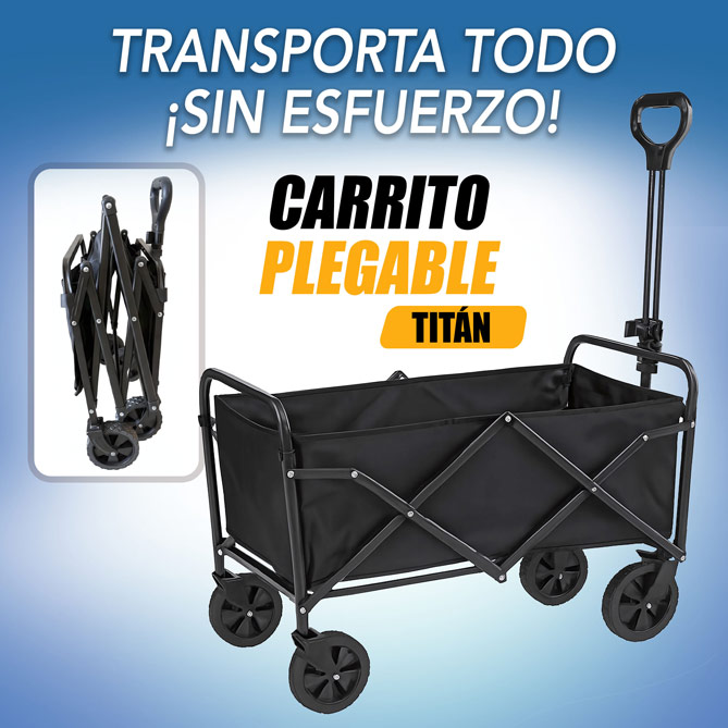 Carrito plegable TITÁN: Transporta más peso sin esfuerzo