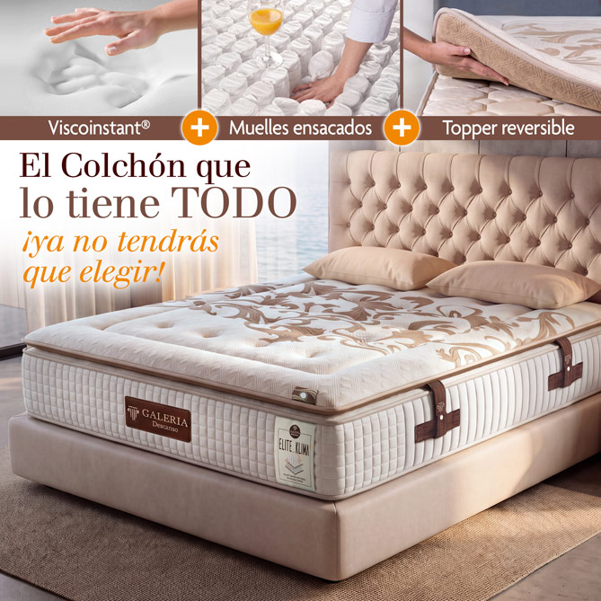 Colchón ELITE KLIMA: lo mejor de la viscoelástica y los muelles ensacados en un diseño ergonómico superconfortable