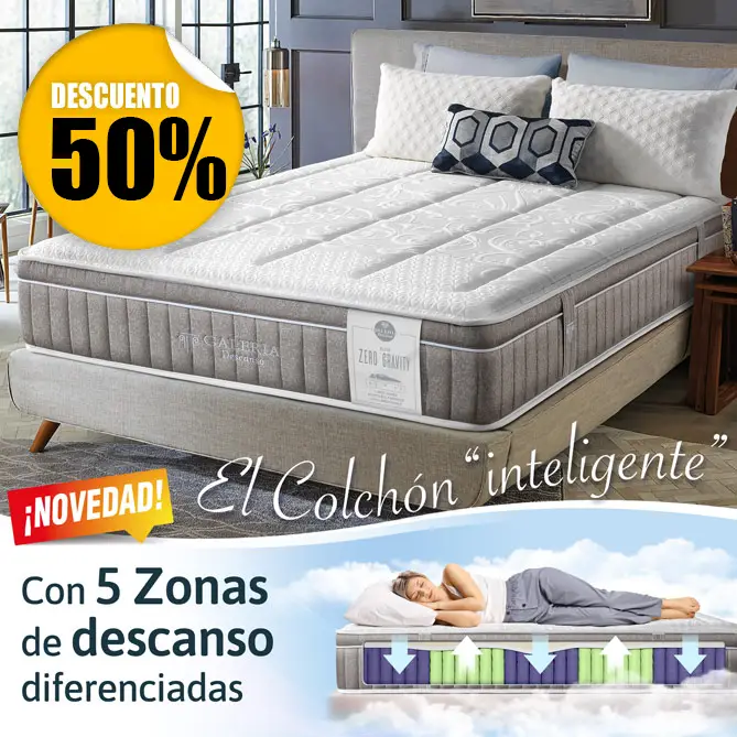 Colchón ELITE ZERO GRAVITY: 5 zonas de descanso diferenciadas