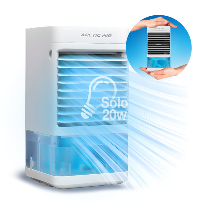 Enfriador ARCTIC AIR COLORS: SIN INSTALACIÓN: echar agua, enchufar ¡y listo!