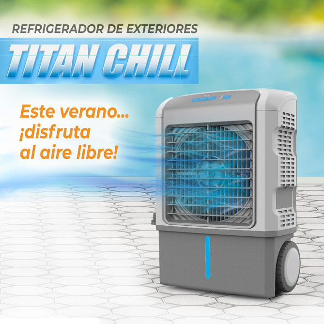 Enfriador evaporativo portátil TITAN CHILL: El frescor que necesitabas para tus espacios exteriores