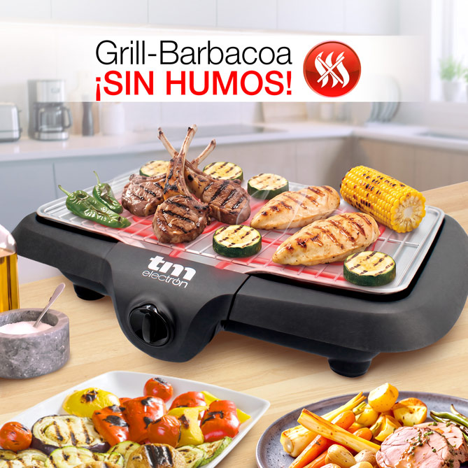 Grill-Barbacoa Portátil ¡SIN HUMOS!: sin humos ni olores