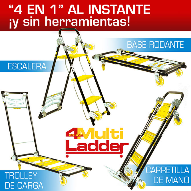 MULTI LADDER 4 en 1: La multi-escalera que hace la vida más fácil