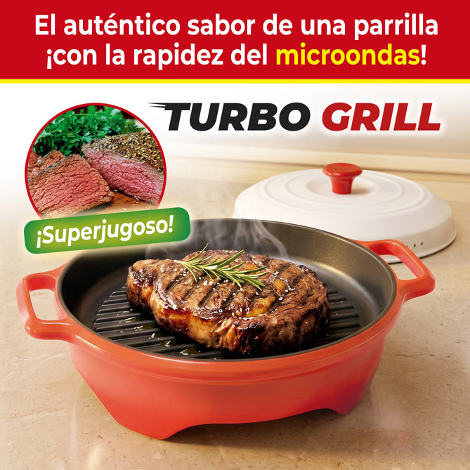Parrilla para microondas TURBO GRILL: El sabor de una parrilla, con la rapidez del microondas