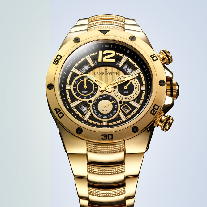 Reloj Absolute Gold: Mecanismo de cuarzo con doble huso horario