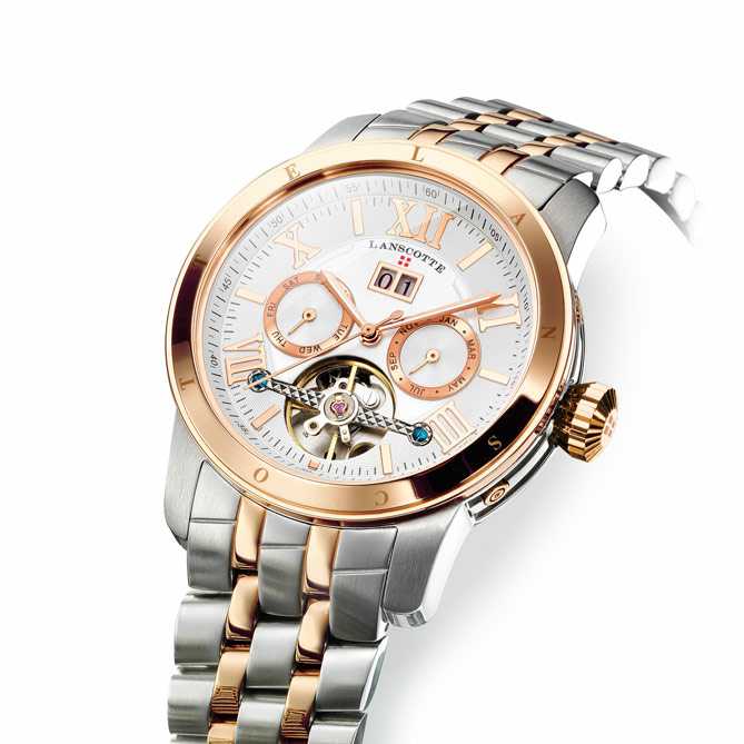 Reloj automático en Acero y Oro rosa, Atlantis: Armis de acero 316L quirúrgico y antialérgico con acabado selectivo en Oro rosa de 1ª Ley IPRG.