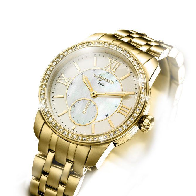 Reloj EXCELSIOR Lady: Acero 316L, Quirúrgico y Antialérgico, dorado mediante baño de Oro de 1ª Ley IPG