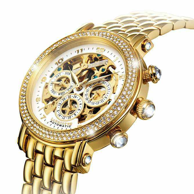 Reloj-Joya de oro para mujer Infinity : Oro de Primera Ley y 167 cristales de Swarovski.