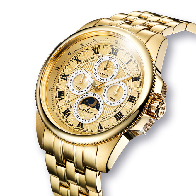 Reloj THE ORIGINAL “50 Aniversario”: 100% Acero 316L, Quirúrgico y Antialérgico, acabado en Oro de 1ª Ley IPG