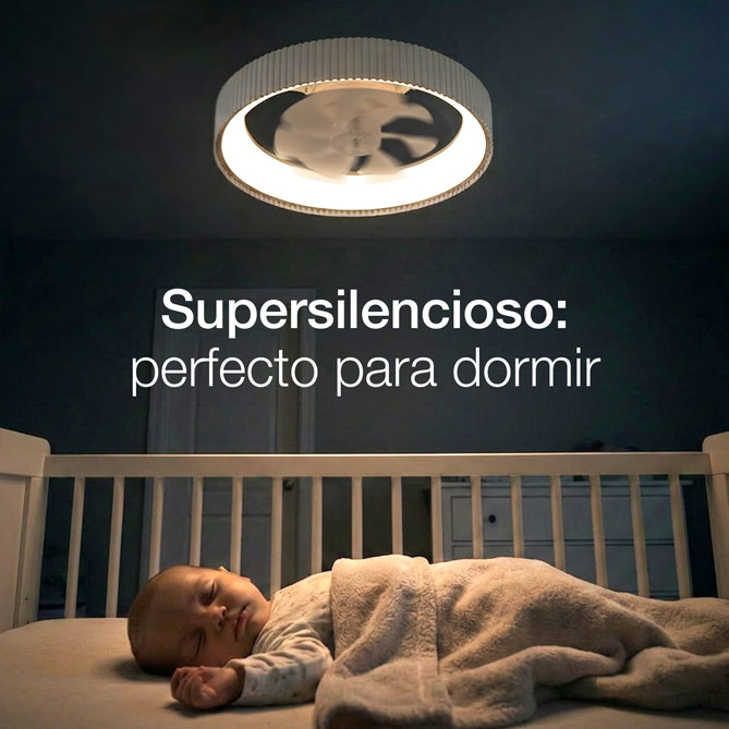 Ventilador con luz BRISANOVA ARMOR: 6 velocidades