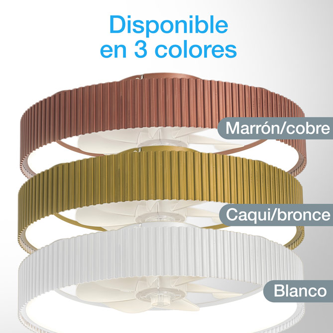 Ventilador con luz BRISANOVA ARMOR: Iluminación moderna y eficiente, ambiente fresquito y agradable